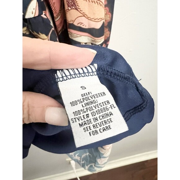 Baltic Born Floral Chiffon Mini Dress Smocked Cottagecore Whimsigoth S New - Picture 8 of 10